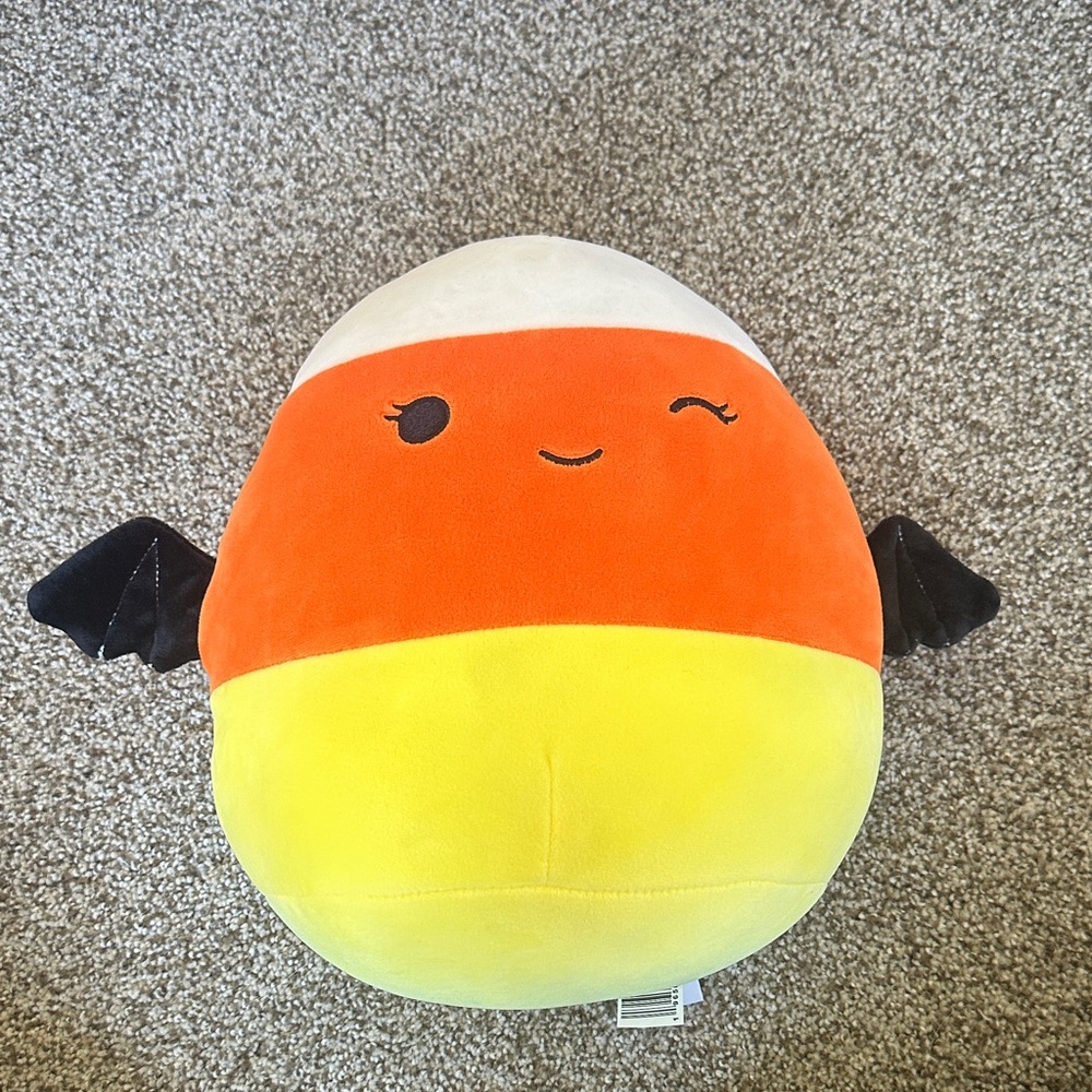 8’ Casey the Candy Corn Bat Squishmallow from the 2022 Halloween collection